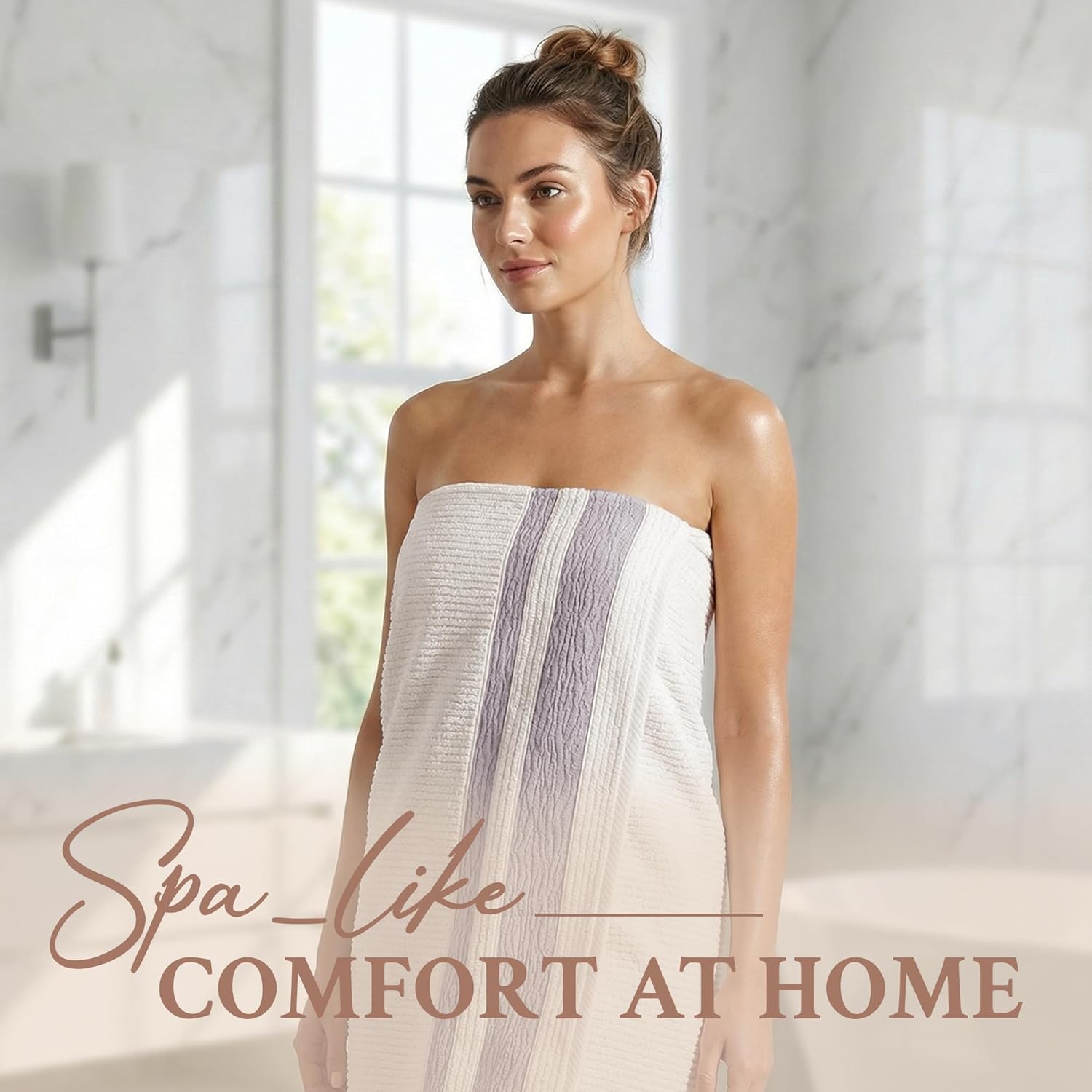 Arconiz Luxury Turkish Cotton Bath Towel Set - 2-Piece XL Bath Towels (30x56), Soft, Quick Dry, Absorbent - Beige/Burgundy, for Bathroom, Spa, Hotel