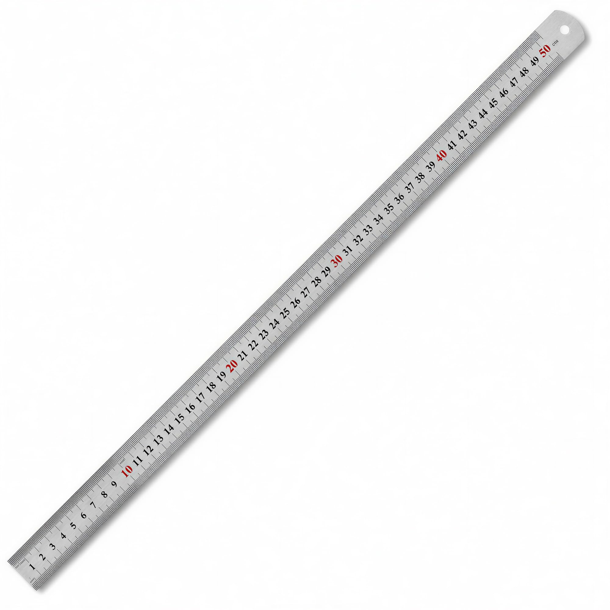 Trimming Shop 50cm Stainless Steel Ruler, Metric Imperial Precision Tool