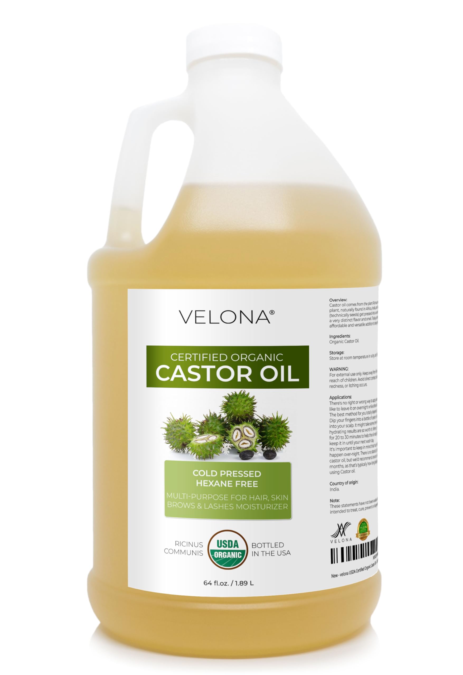 velona Organic Castor Oil 64oz