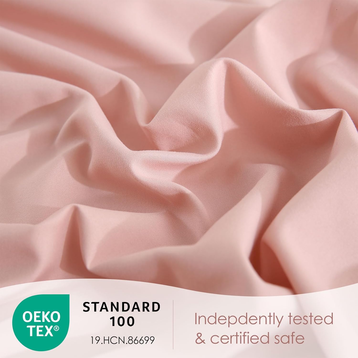 JSD Dusty Pink Twin Sheet Set with Side Pocket Corner Straps, 3 Piece Soft Kids Microfiber Bed Sheets Extra Deep Pocket - Image 4