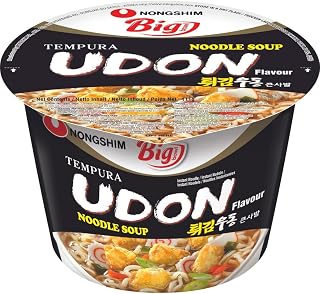Nong Shim Instant Noodles Udon Big Bowl - Korean Ramen Soup - Quick Preparation - P…