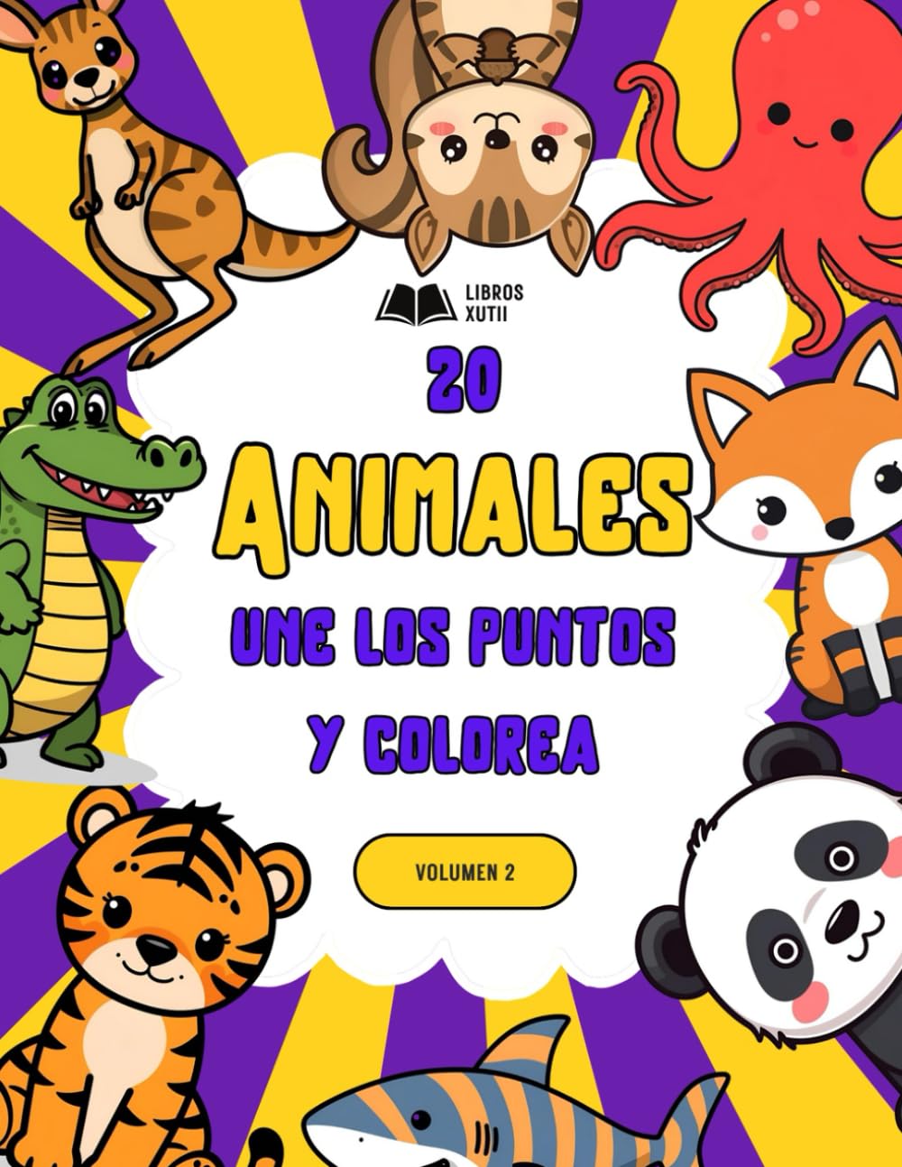 20 ANIMALES: Une los Puntos y Colorea: VOLUMEN 2: Libro de Actividades para Niños de 4 a 8 Años | Animales de la Selva y el Océano (Panda, Tigre, ... ... (Une los puntos y colorea Español/Ingles))