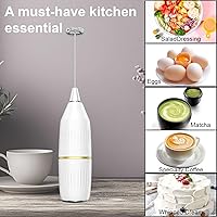 Vista 6 de Milk Frother Handheld, Multi-Functional Electric Frother & Mixer Compact Design for Easy Storage Easy Clean for Coffee, Latte, Matcha, Protein