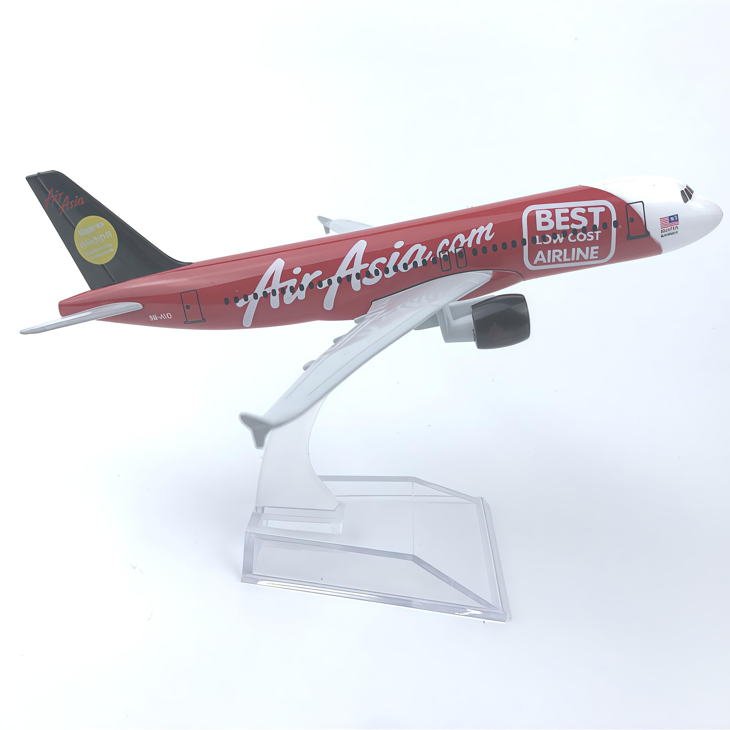 LGSRSNXHTX 1/400 Diecast Metal Airplane Model with Stand Asia A320 Plane Model for Adult Aviation Gifts,Desktop Display Airplane Ornament