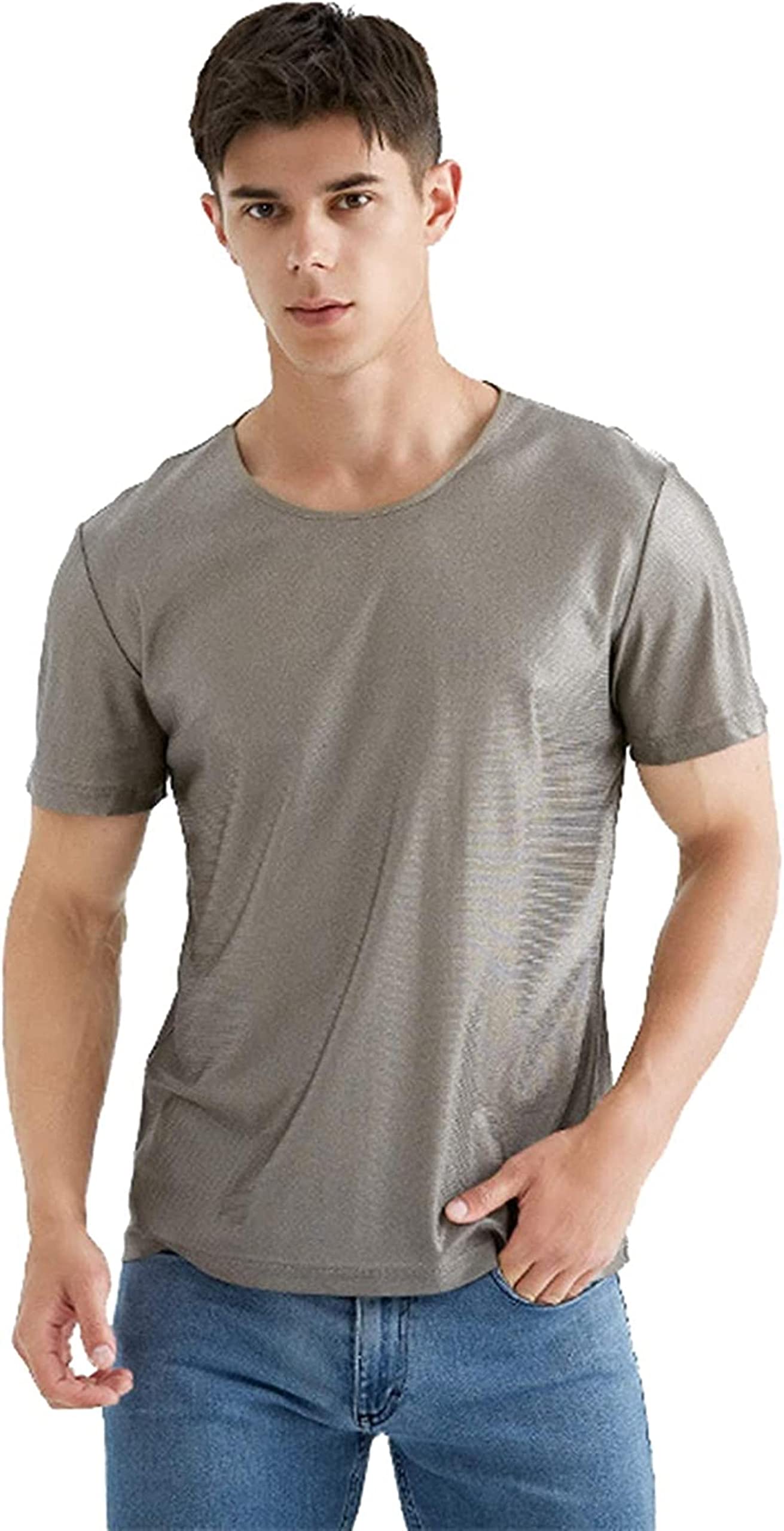 T-shirt radiation homme anti-EMF en fibre d'argent pour protection au quotidien