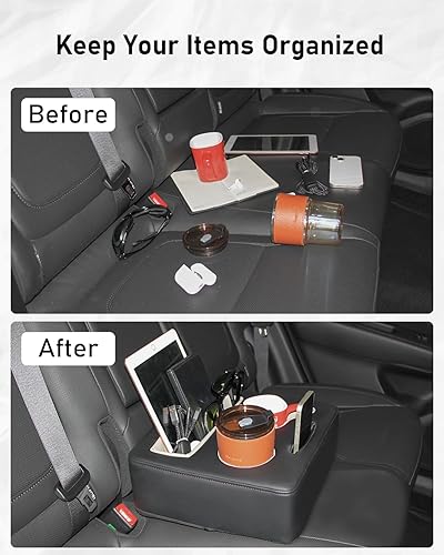 Miniatura 4 de Belinous Portavasos para Asiento Trasero de Coche, Portavasos para Sofá y Sillón, Organizador y Almacenamiento para Asiento Trasero, Portavasos para
