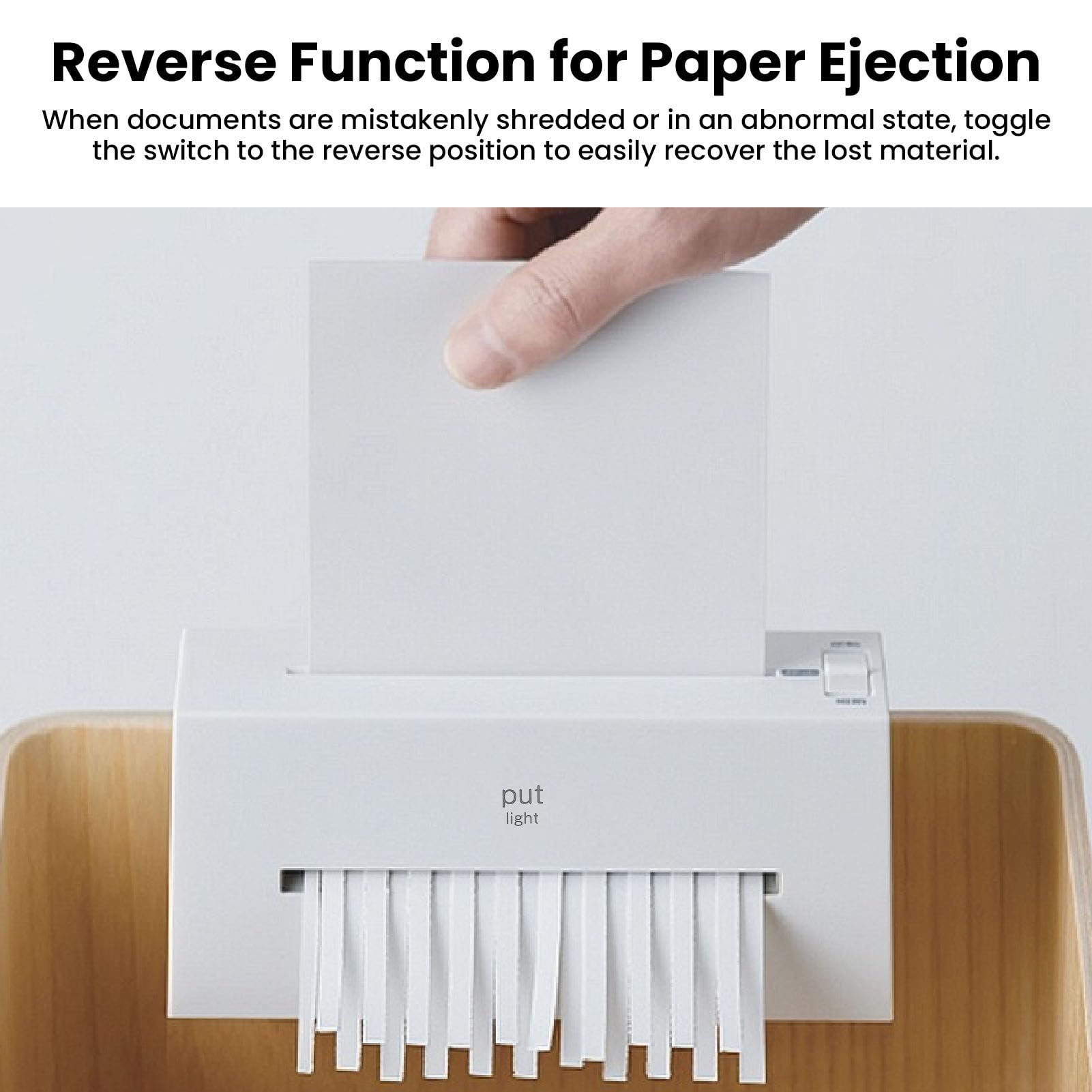 biała niszczarka do papieru, mała elektryczna niszczarka biurowa, przenośny mini papier zasilany baterią narzędzie do cięcia dokumentów A5 do domowego biura biały