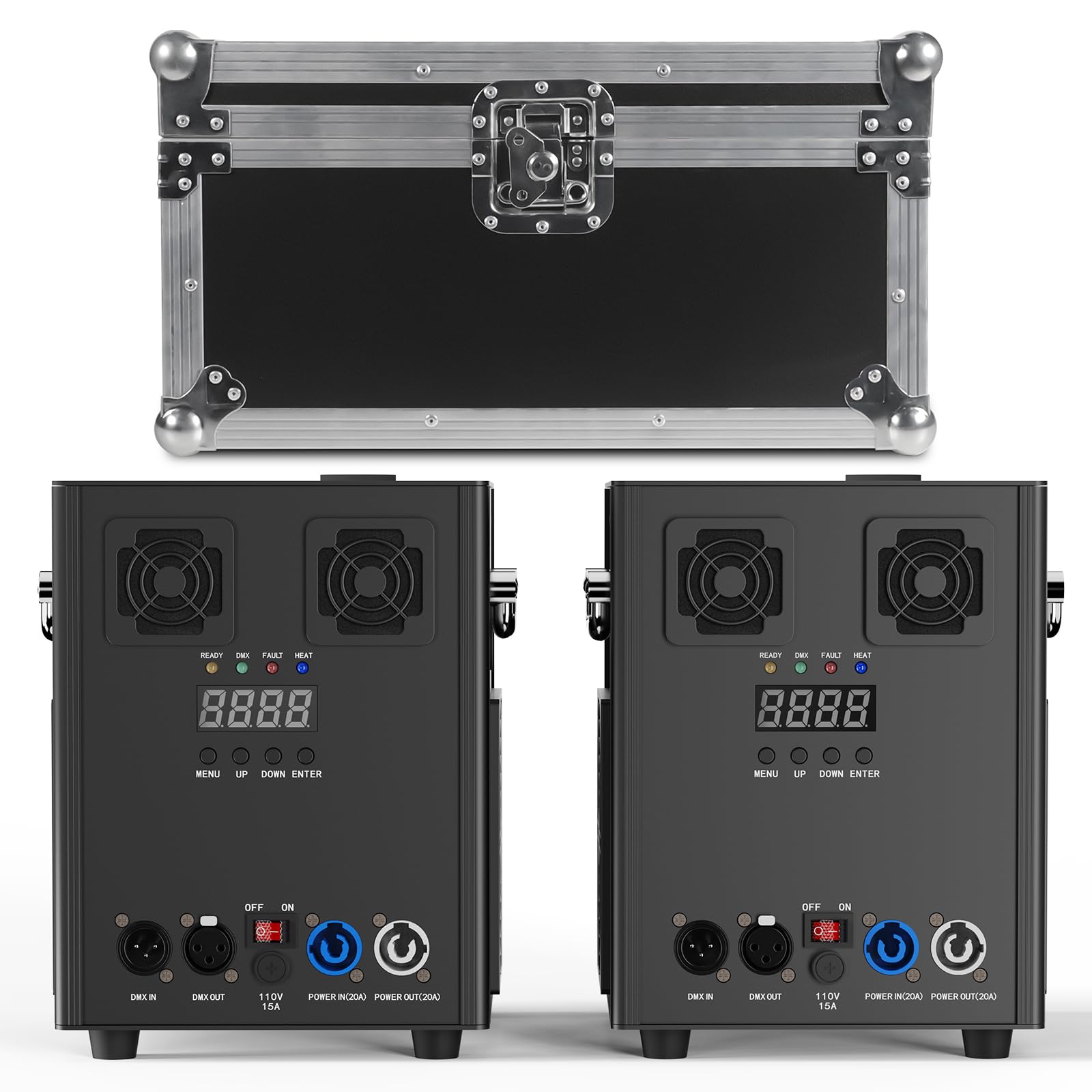 2PCS 750W Macchina a Scintilla Fredda con Telecomando e Flight Case, Macchina per Effetti Scenici Macchine Pirotecniche per Matrimoni Celebrazioni Bar Party