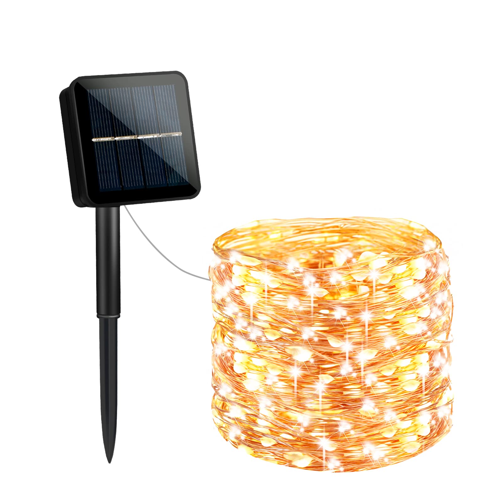 Koicaxy Solar Lights for Home Decoration, 39FT 120LED Solar String Lights, Solar Outdoor Lights with 8 Lighting Modes, Waterproof Copper Wire Decorative Lights for Garden Diwali Christmas (B09V7G74C5) Amazon Price History, Amazon Price Tracker