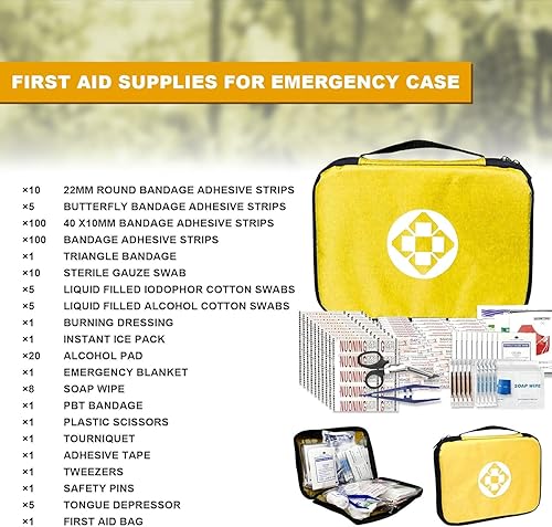 Miniatura 2 de Kit de Repuesto de Primeros Auxilios Pequeño de 300 Piezas para Viajes Mini Camping Kits de Primeros Auxilios de Emergencia Senderismo Supervivencia