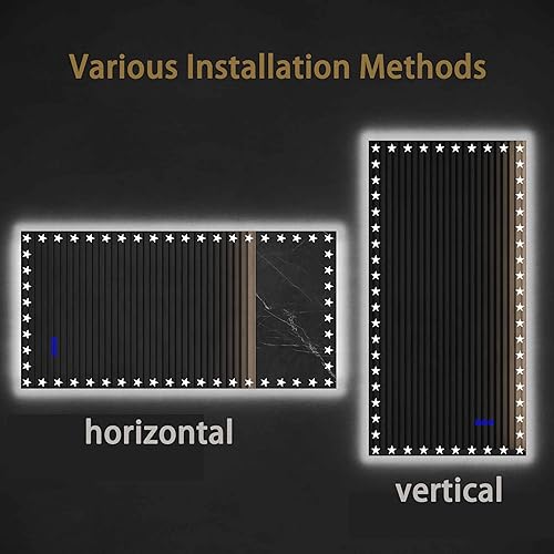 Miniatura 3 de Espejo de dormitorio con iluminación ajustable LED, iluminación RGB que cambia de color, espejo de longitud completa, función de memoria de