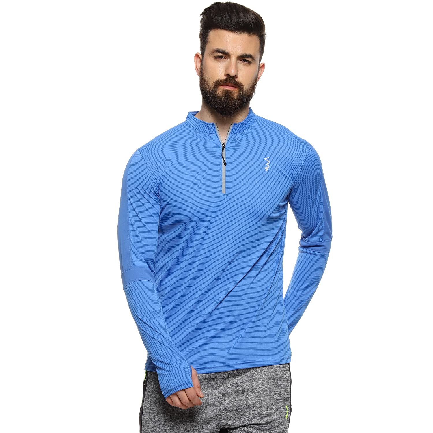 Campus SutraMen's Polyester Regular Fit Solid Dri-Fit Full Sleeve Activewear T-Shirt for Casual Wear | Modern Clothing T-Shirt Crafted with Comfort Fit and High-Performance for Everyday Wear