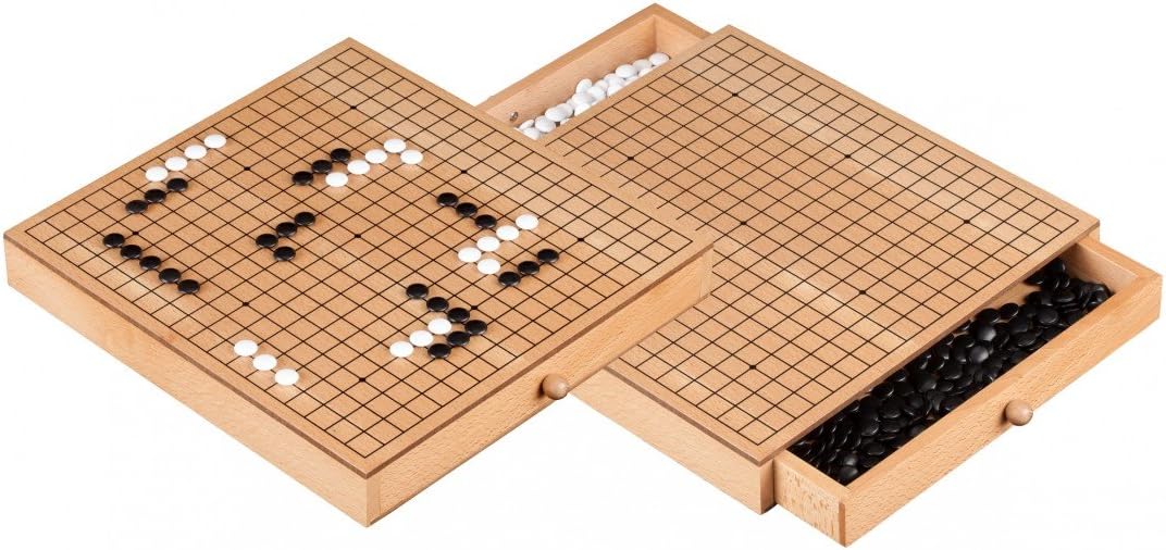 GO Game Set. Wooden. With Two Drawers.