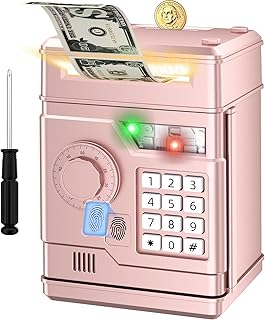 Automatic Electronic Piggy Bank Safe with Password and Fingerprint Simulation Unlocking