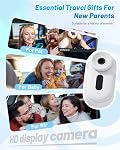 Wireless Baby Car Camera with Auto Night Vision, HD 1080P Car Baby Monitor with 4X Zoom, Easy Install 360° Rotatable Rear Facing Carseat Mirrors, Newborns Travel Essentials Gifts
