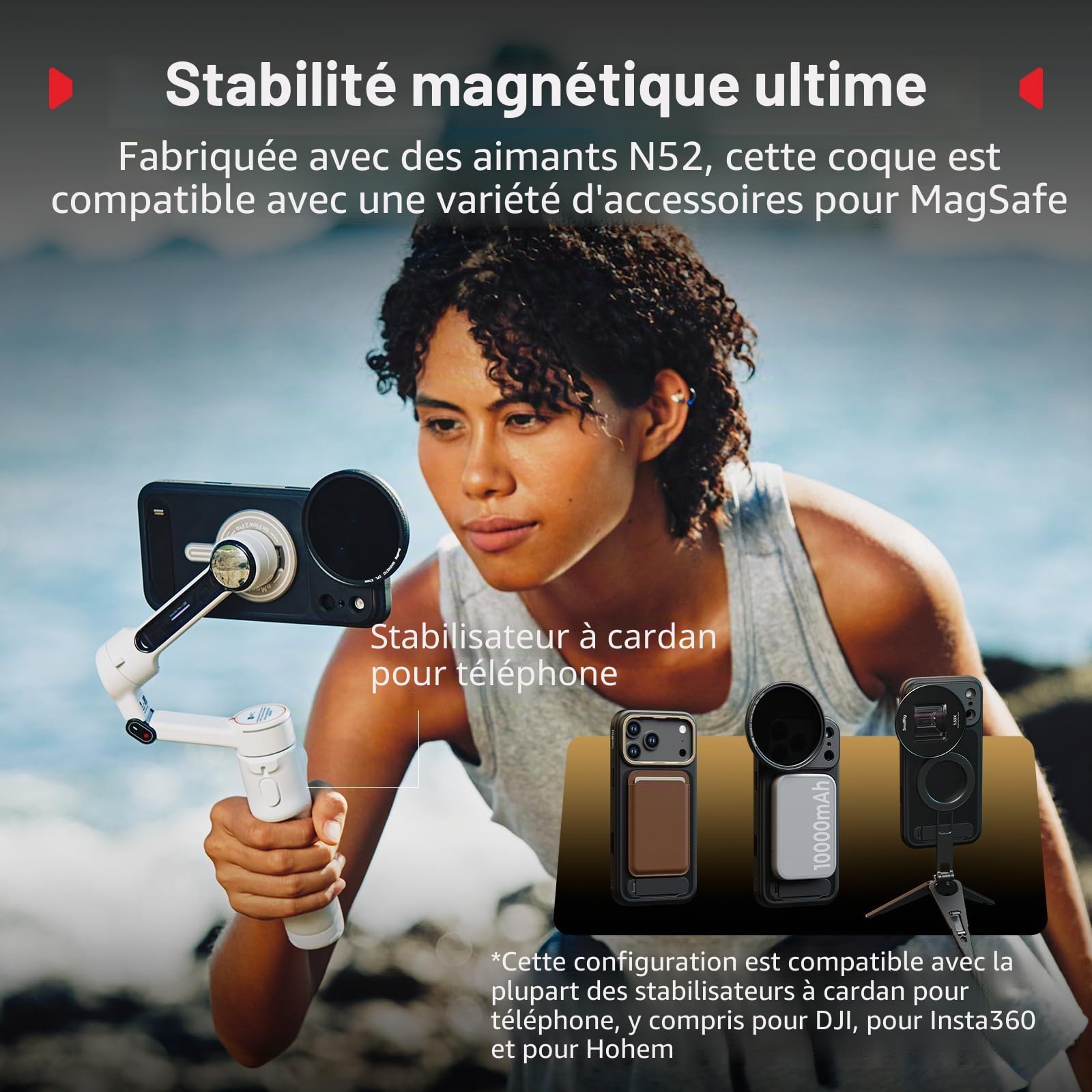 SMALLRIG Kit de Coques FilMov pour iPhone 17 Pro Max, Coque Magnétique avec Béquille Réglable, Plaque Arrière pour Objectif et Support MagSafe, Stabilisateur pour Téléphone, DJI, Insta360-5551