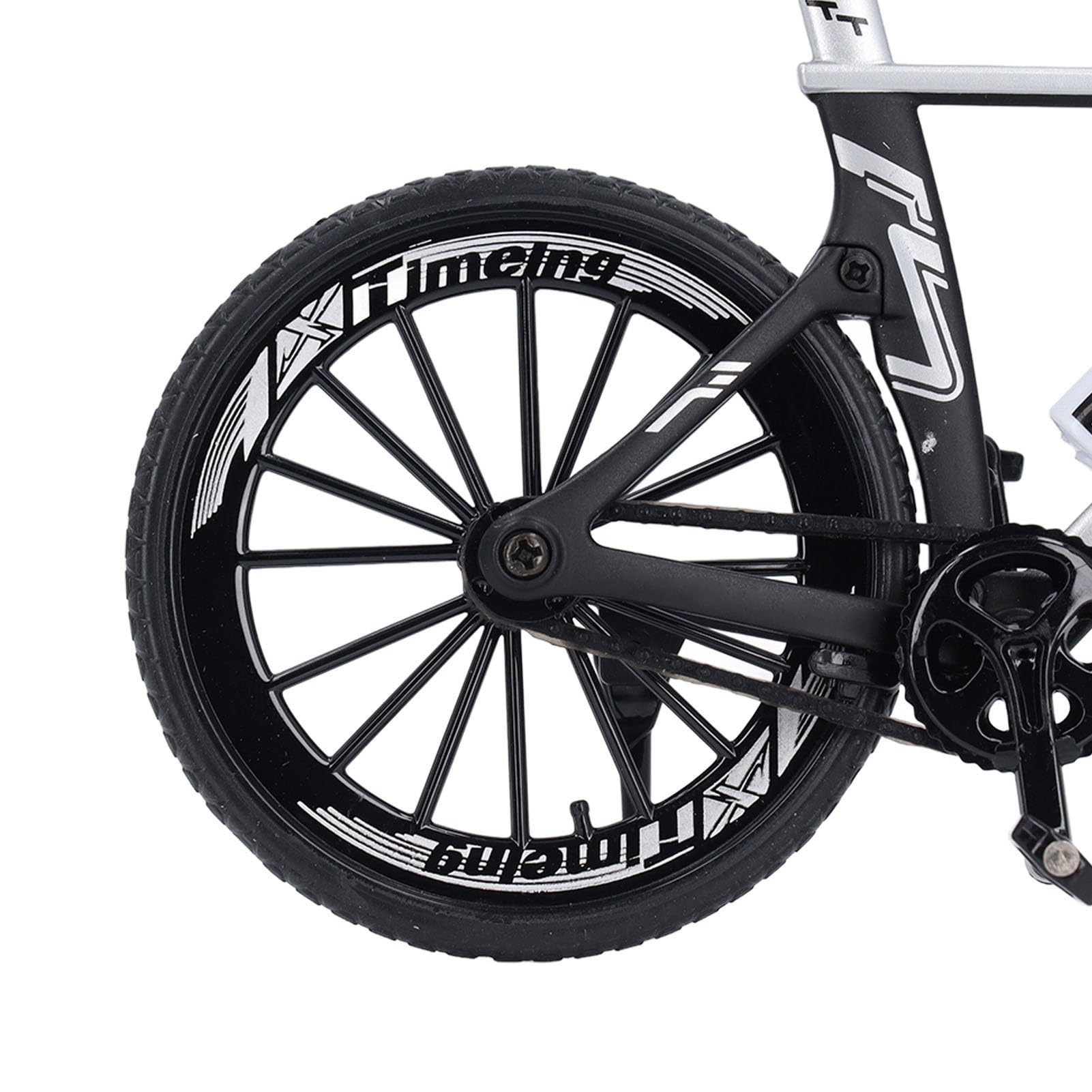 Keenso Mini Bicicleta de Carretera, Modelo de Bicicleta de Metal, Decoracin de Escritorio, Manualidades para Amantes del Ciclismo (en y Negro