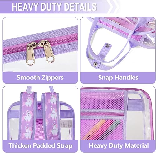 Miniatura 4 de Mochila transparente, mochila escolar transparente resistente VASCHY, L, Mochilas Daypack