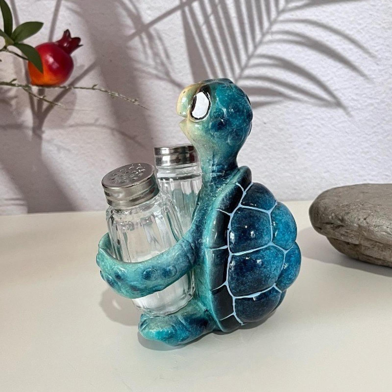 Y Recipiente Decorativo en Resina Sintética, Figura de Mesa con Temática Marina para Cocina, Restaurante, Sala de Estar, Regalo.