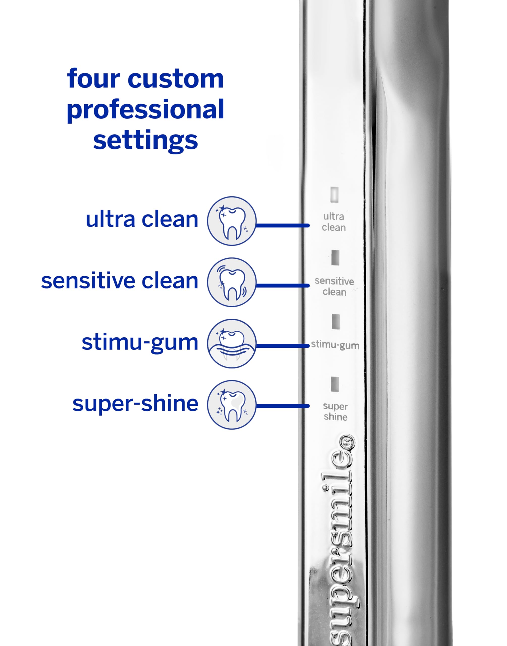Supersmile Zina45™ Deluxe Sonic Pulse Toothbrush – Rechargeable Electric Brush with Angled Head & Travel Case – for Whiter Teeth and Healthier Gums