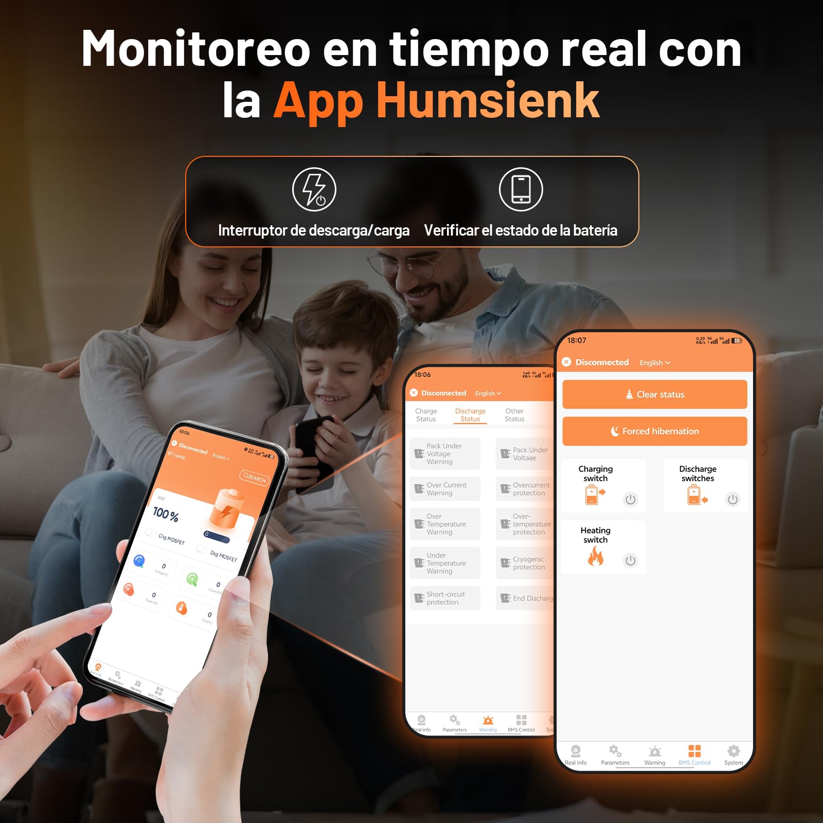 Humsienk Batería Litio 12V 320Ah con Bluetooth, Bateria LiFepo4 4096Wh, 250 BMS con Protección de Baja Temperatura,hasta 15000 Ciclos,Batería Recargable para Autocaravana,Barco,Placa Solar y Caravana