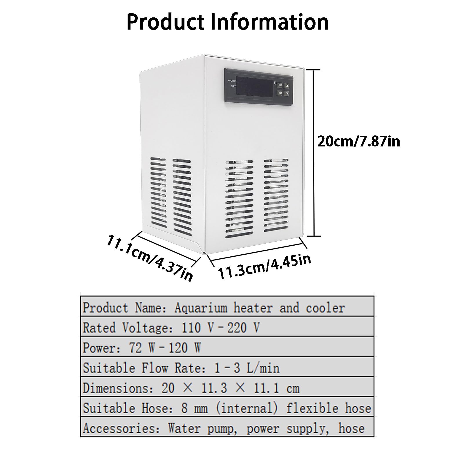 110 V/220 V, chłodziarka akwariowa, chłodziarka do upraw hydroponicznych o mocy 120 W, przeznaczona do upraw hydroponicznych, kąpieli w zimnej wodzie, kąpieli lodowych i akwariów