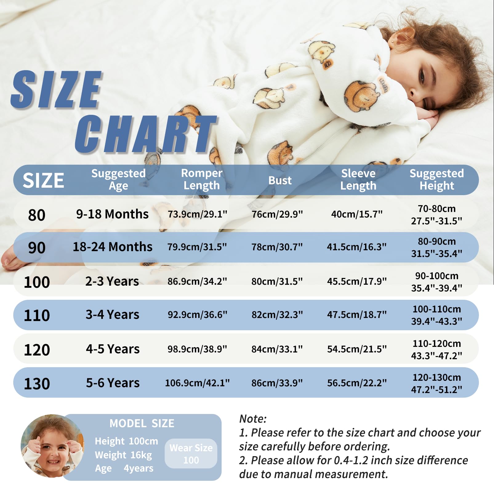 Monstoyo Sacco Nanna con Piedini Bambini Bambina, Invernale Flanella Pigiama Pagliaccetto Neonato, Maniche Lunghe & Gambe Separate Sacco a Pelo Cartone Tuta per Ragazze Ragazzi 0-6 Anni