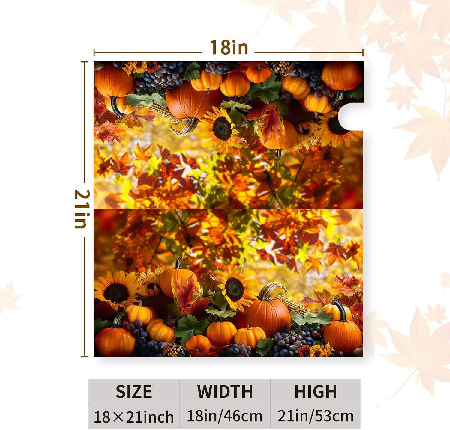 Fall Autumn Pumpkin Mailbox Covers Magnetic Standard Size 21x18 Inch Harvest Maple Leaves Letter Box Cover Fall Mailbox Post Box Wraps Yard Garden Decorations image 5