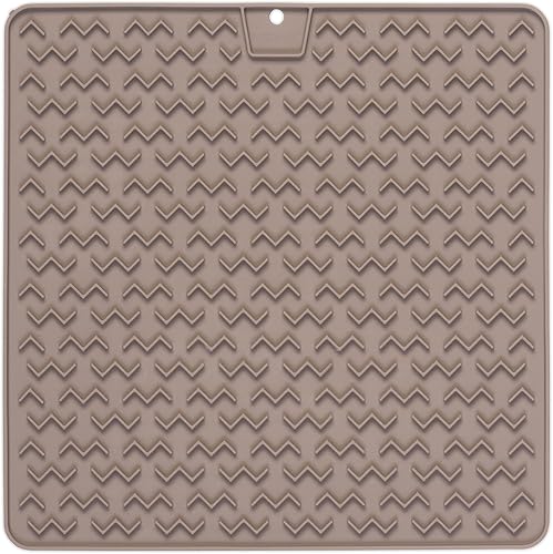 Messy Mutts Alfombrilla interactiva terapéutica de silicona para alimentación y lamer 12 x 12 pulgadas Alimentador lento para aburrimiento y