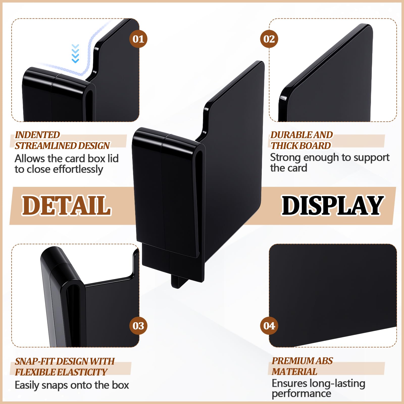 Amazon.com: Chunful 20 Pcs Black Card Box Dividers, ABS Trading