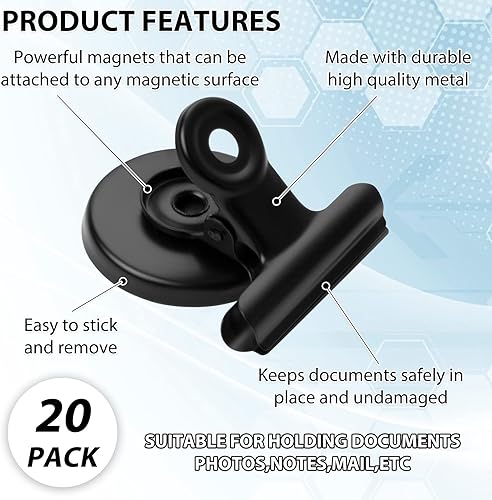 Vista 11 de FINDMAG Paquete de 12 clips magnéticos para colgar fotos y mostrar fotos, ideal para refrigerador, exhibición de fotos de graduación y soportes