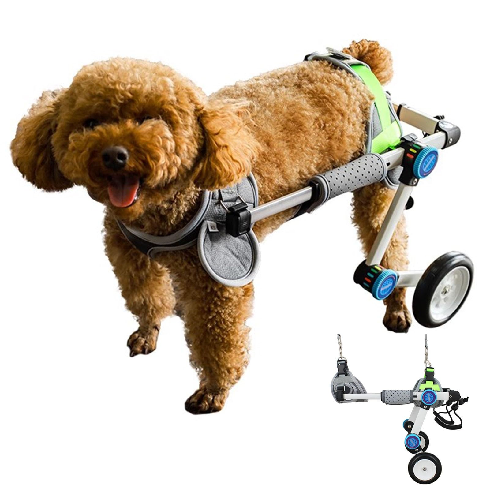 Chariot de soutien pour chien réglable avec aide à la récupération des hanches