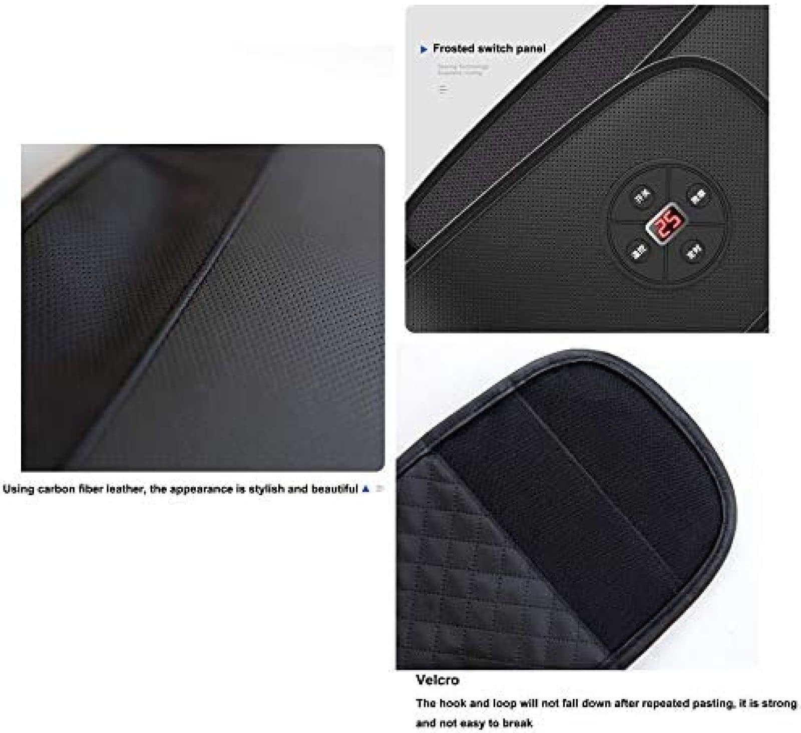 Cinturón De Masaje De Espalda Lumbar con Calefacción - 3 Configuraciones De Calor, Cinturón De Sujeción Inalámbrico Envoltura De Calefacción por Infrarrojos Lejanos, Cinturón De Cintura Calentado