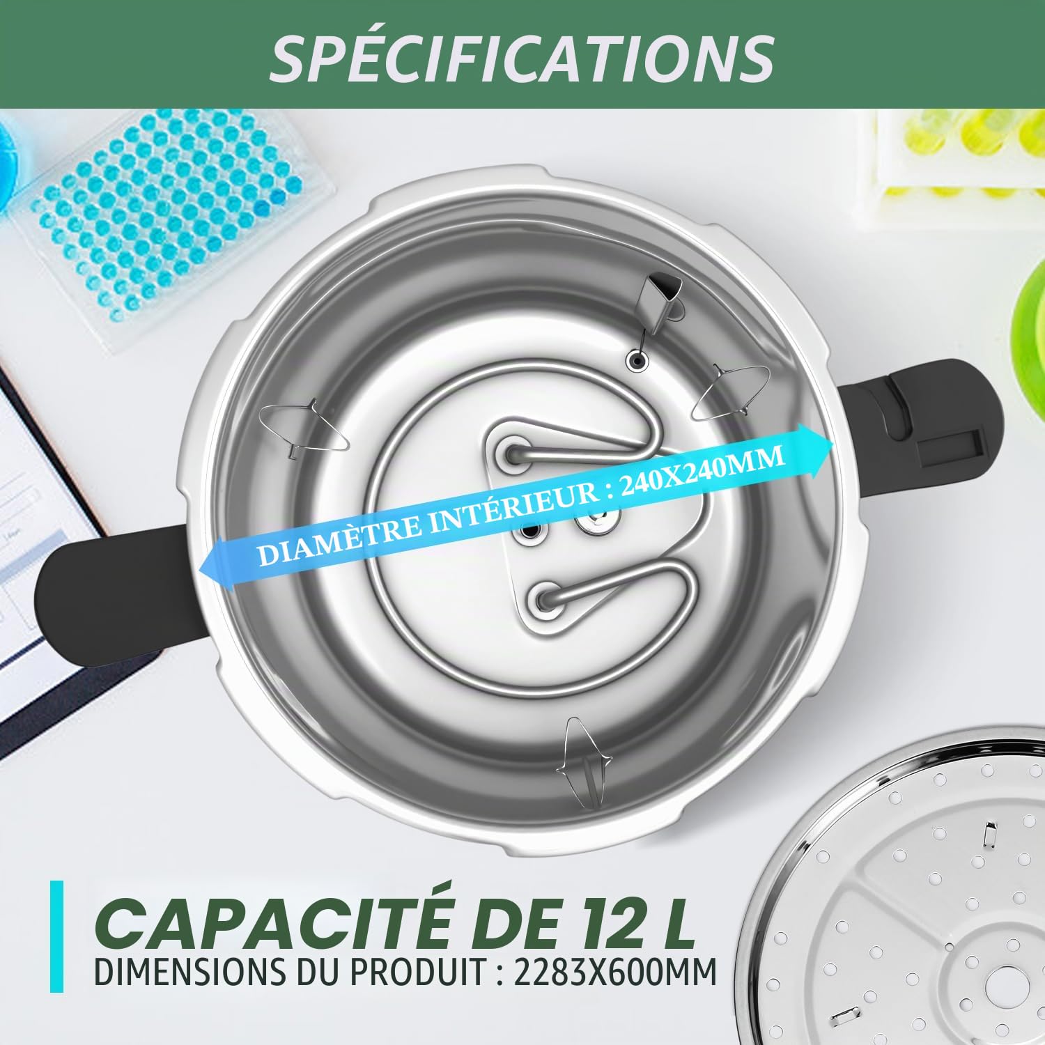 Huanyu 12L Autoclave Stérilisateur électrique de laboratoire à température et durée réglables Autoclave à ouverture rapide Stérilisateur à vapeur haute pression pour laboratoires Universités