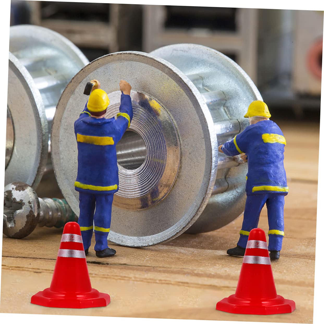 Healifty Road Cones Signs Small Road Cones for Boys and Girls Model Playset Toys