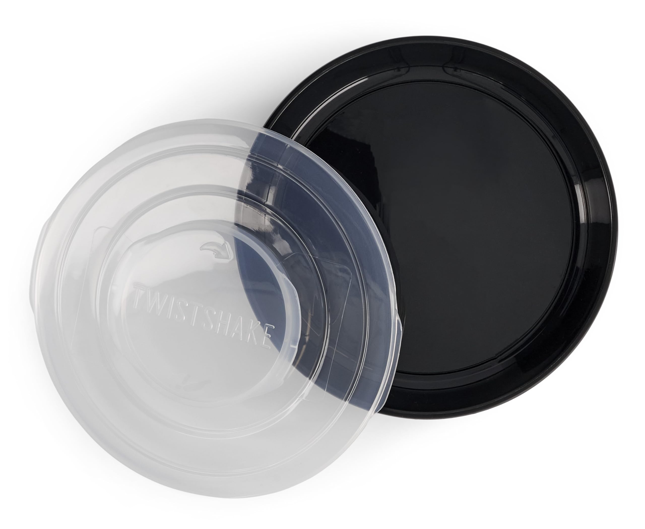 Twistshake BPA-Free Baby Weaning Plate | Round with Lid | Plastic and Silicone with Non-Slip Base | 6 Month+ | Black