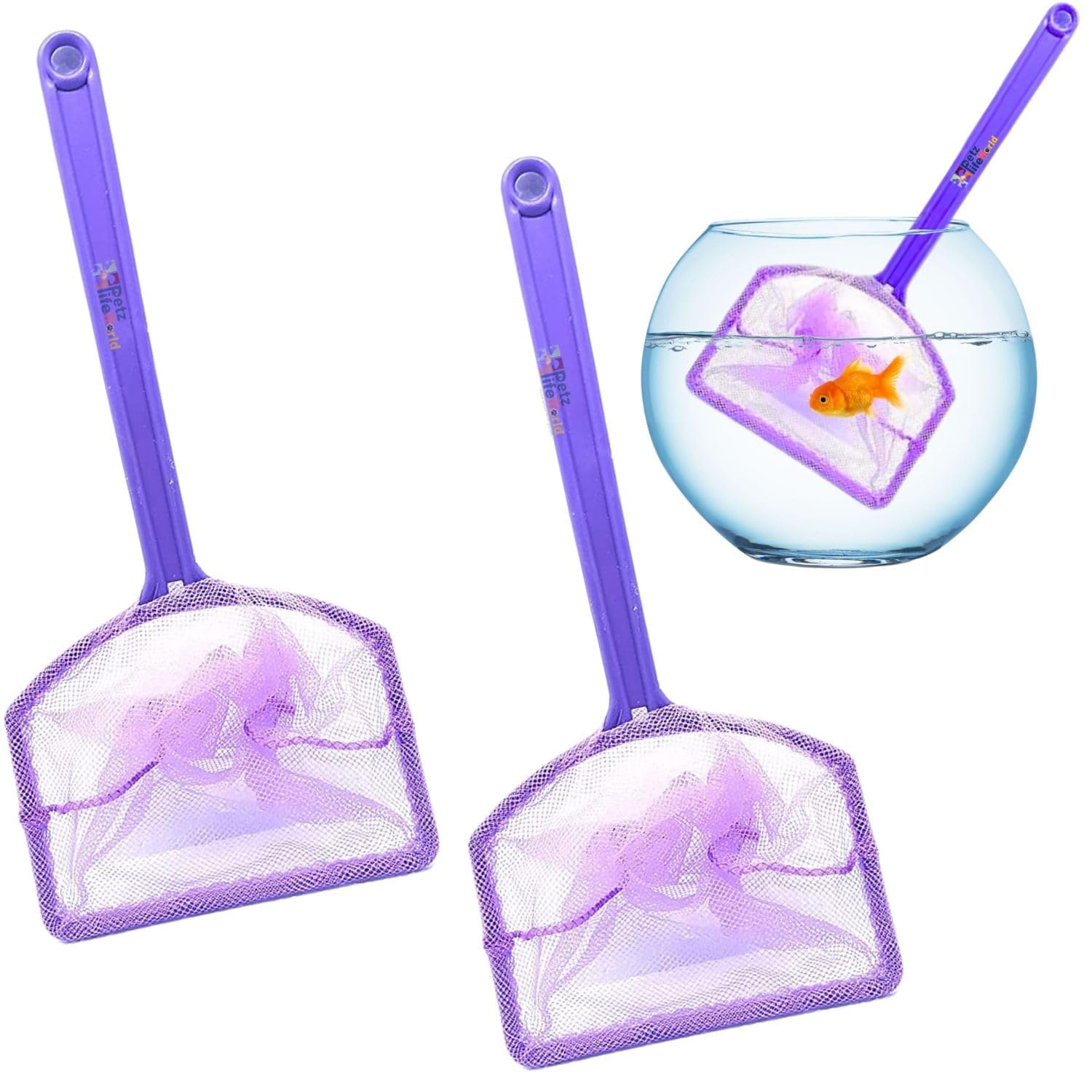 VAYINATO® Purple (2 Pcs) 6 Inch Aquarium Fish Net, Soft Fine Nylon Mesh Fishing Net Suitable for Small Fish and Shrimp Color by Petzlifeworld (B0D5MH3V4P) Amazon Price History, Amazon Price Tracker