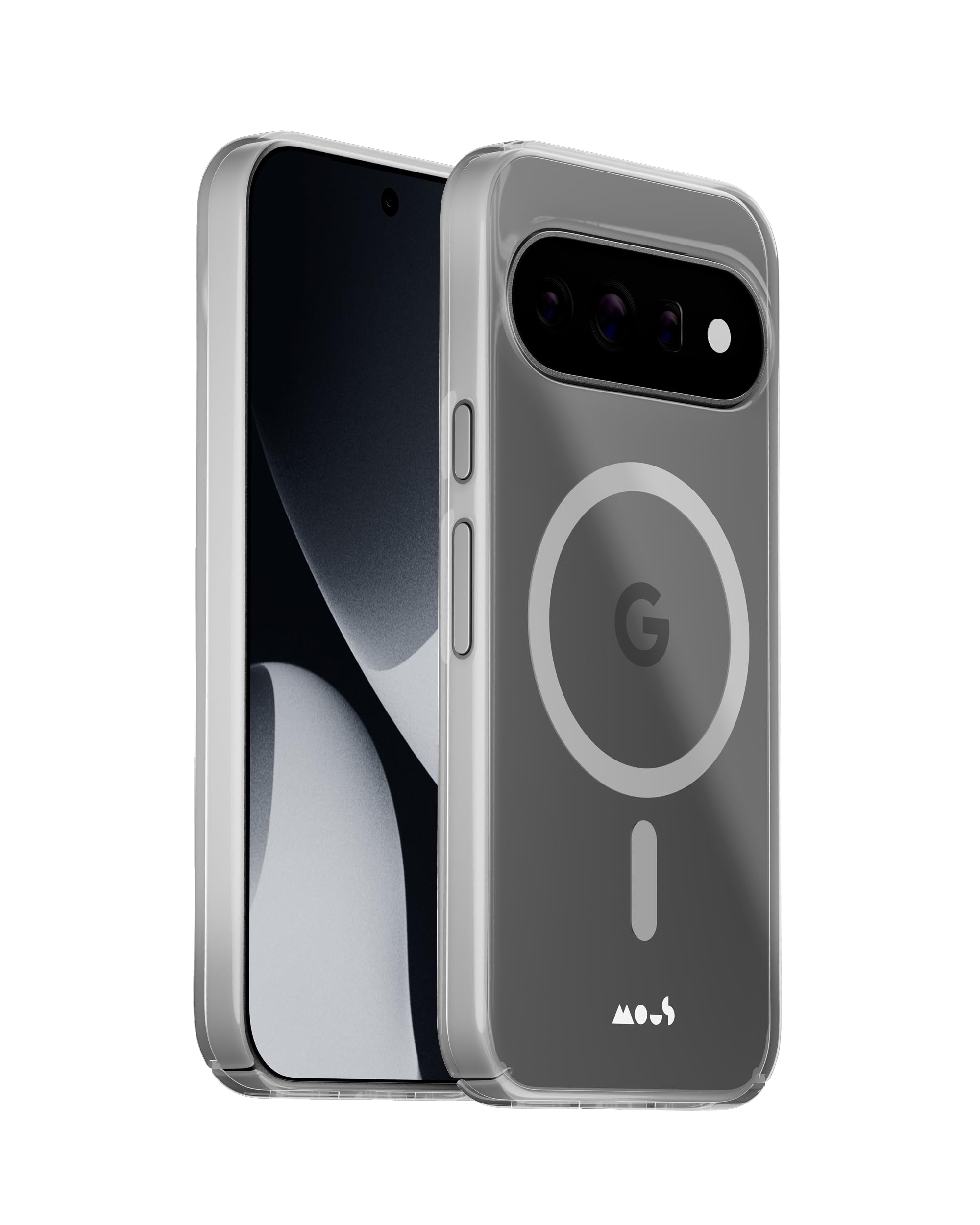 Mous per Google Pixel 2026 Pro Cover - Ultra Sottile - Compatibile MagSafe & Pixelsnap Trasparente