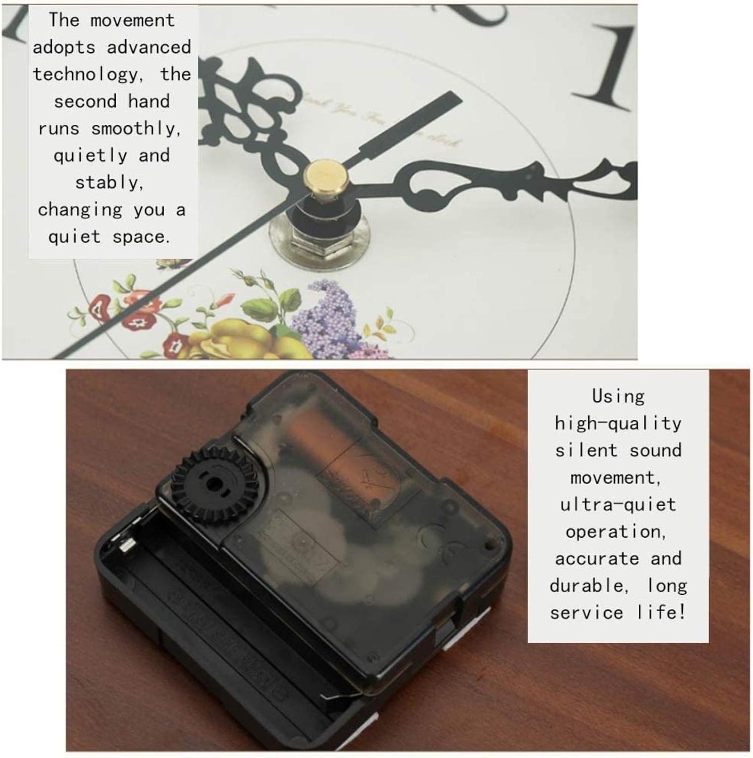 Wall Clocks for Living Room Exquisite Desk Clocks,Home Decorative Mantel Clock,Silent Table Clocks, Battery Kitchen Desktop-Clock