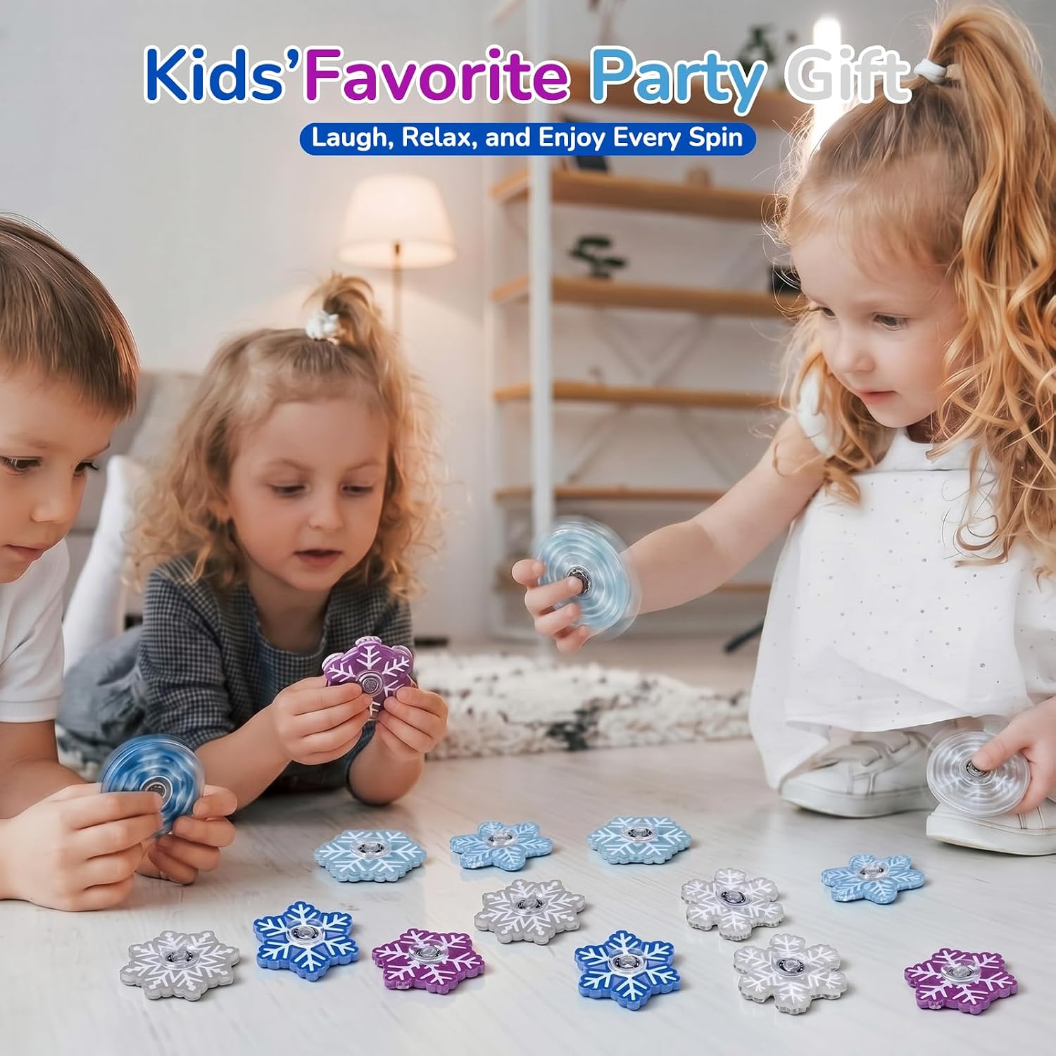 36 Pcs Snowflake Fidget Spinners Bulk 1.97 Inch Mini Snowflake Shape Hand Spinners for Kids Adults Fidget Toys Stress Relief Mini Sensory Fidgets Toys for Classroom Prizes ADHD, 6 Styles