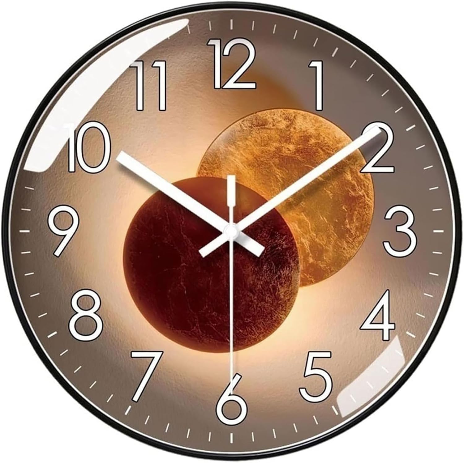 Horloge murale en verre de luxe moderne et design épuré chic muet