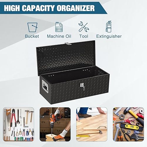 Miniatura 2 de Caja de herramientas de aluminio para camión, caja de almacenamiento para lugar de trabajo, caja de herramientas, armario de caja de herramientas