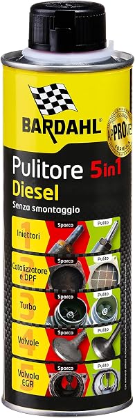 Bardahl - Pulitore 5 in 1 Diesel - Additivo Multifunzionale per la Completa Pulizia dei Motori a Gasolio, Aumenta la Potenza e le Prestazioni, 500 ml - 1