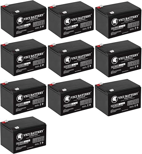 VICI Battery 12V 12AH Replaces Kidde Aries Intelligent Control Unit - 10 Pack Brand Product