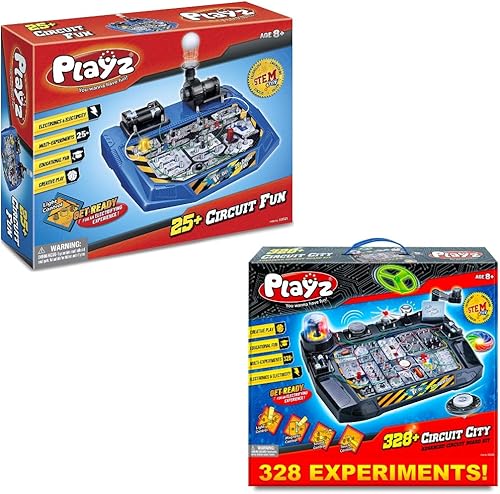 Playz Kit avanzado de placa de circuito electrónico con placa de circuito electrónico Playz STEM Kits para niños