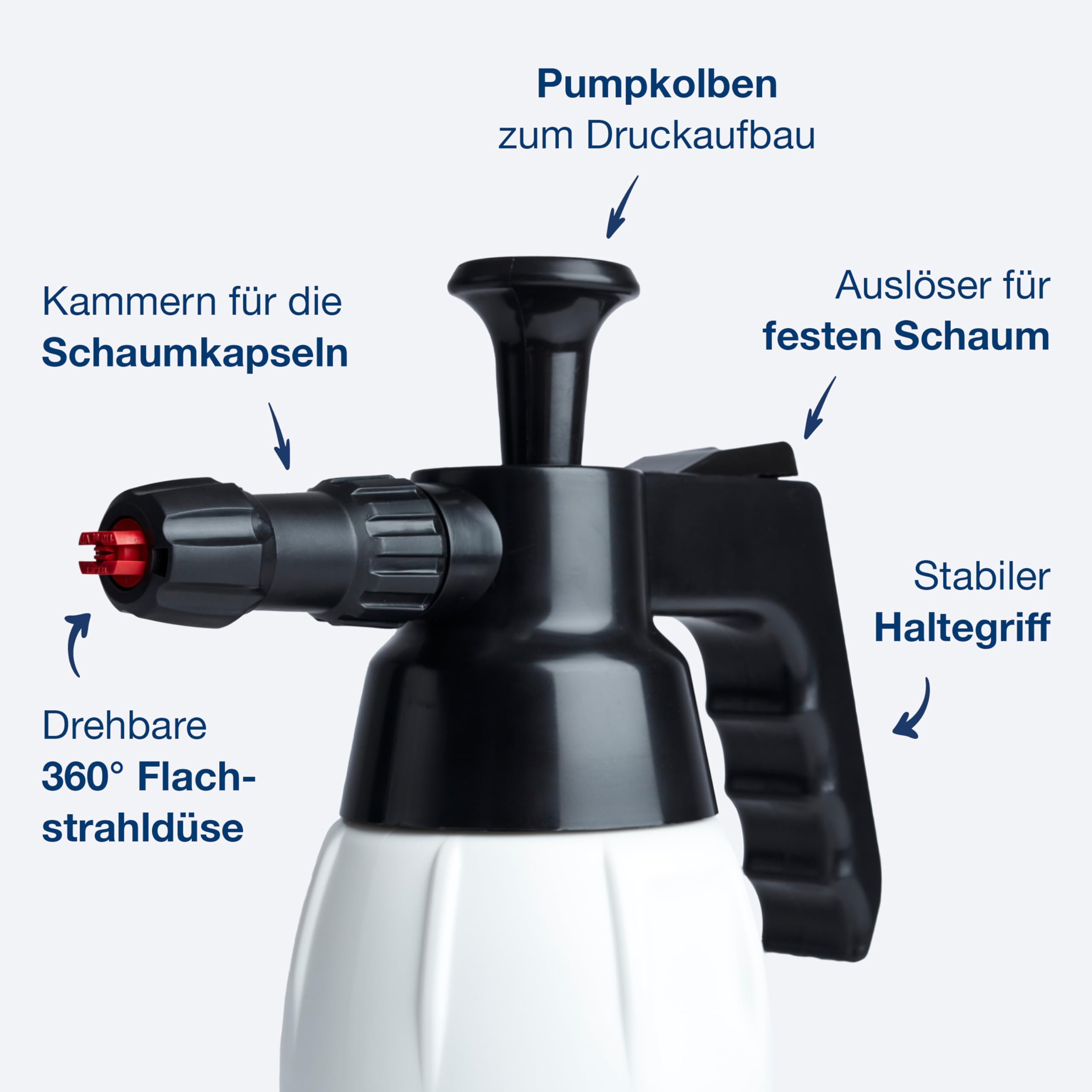 Fahrrad 2in1 Fahrrad Reiniger - für Kette/Antrieb/Rahmen - Kettenreiniger/Antriebsreiniger für Stahl/Edelstahl/Aluminium/Carbon/Kunstoff - 500ml / 1L (Foamster Set)