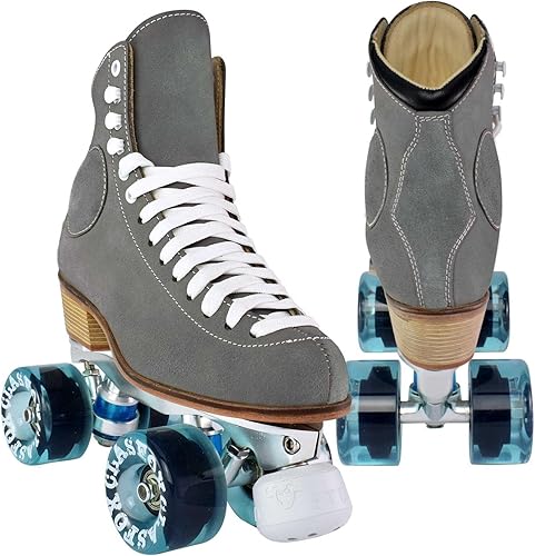 Miniatura 3 de STD Skates & Wheels - Wifa Street Suede Leather Boots with Complete Roller Skates STD Skates Elyo C - Roller Skating - Skates for Street and Urban