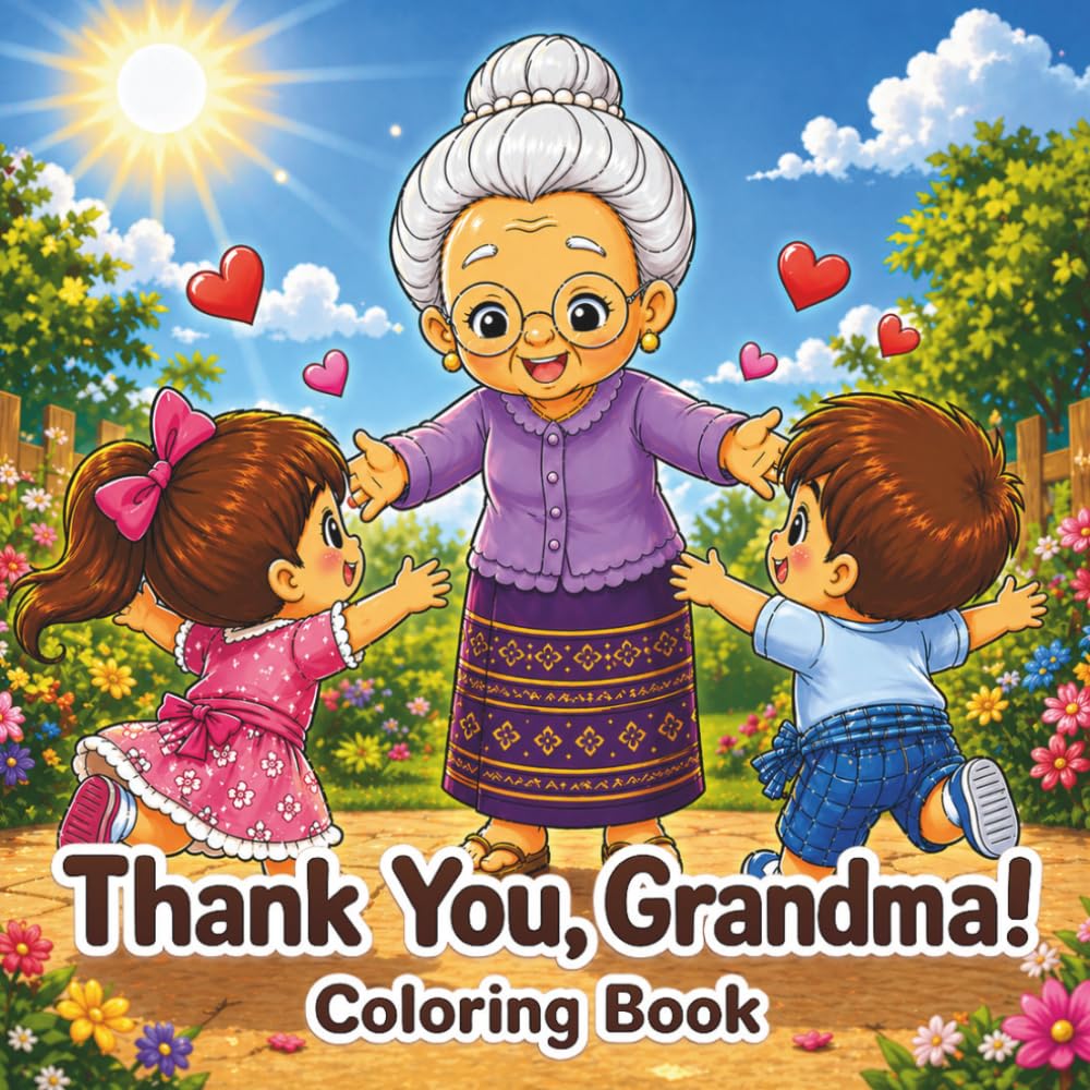 Thank You,Grandma: A Heartwarming Coloring Book to Celebrate Love, Gratitude, and Special Moments with Grandma (With Love Coloring Series)