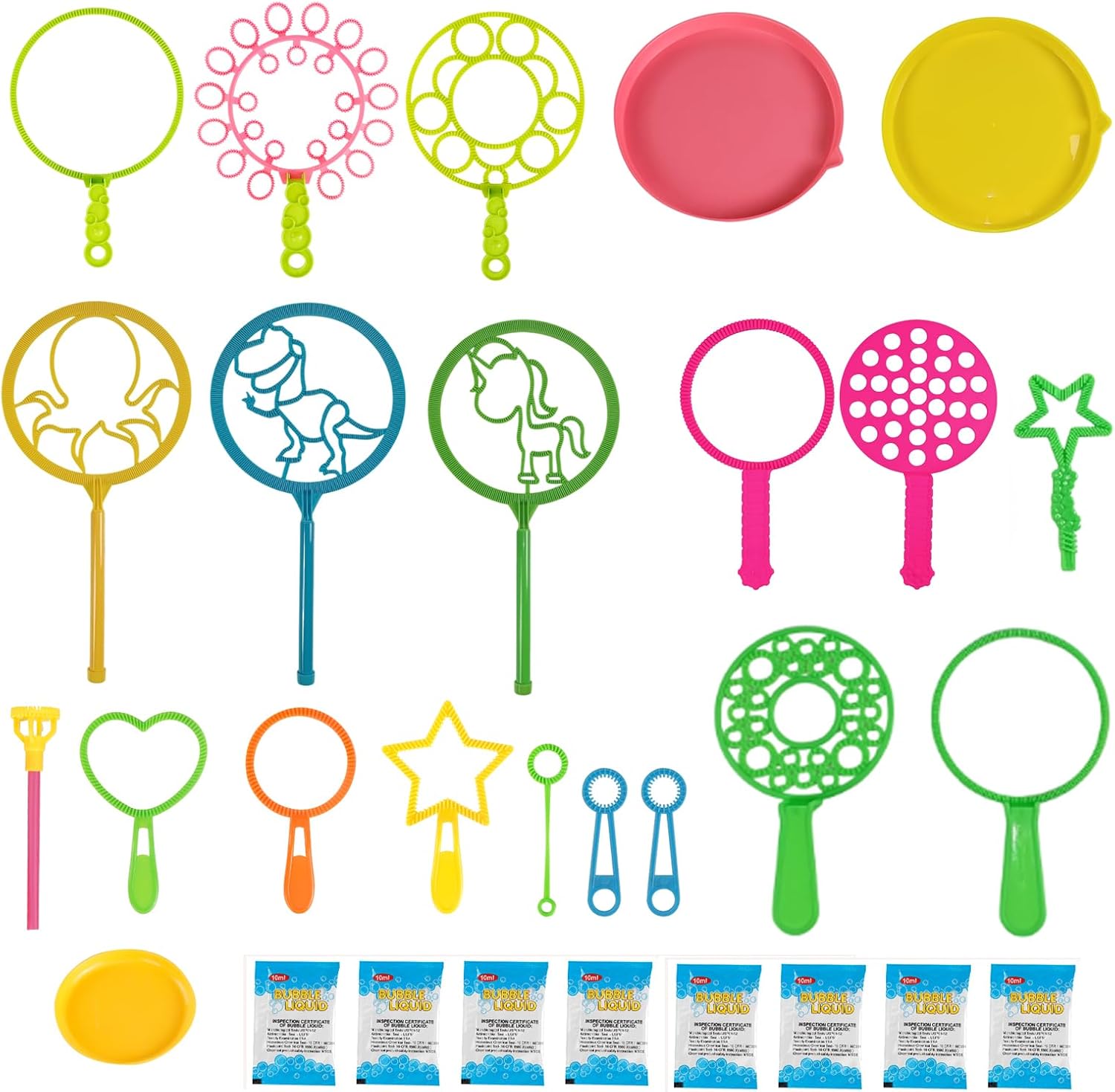 Bubble Wands kit Party Favors for Kids Bulk Toys Party Supplies Christmas Birthday Wedding Bath Time Gifts for Boys Girls (Assorted)