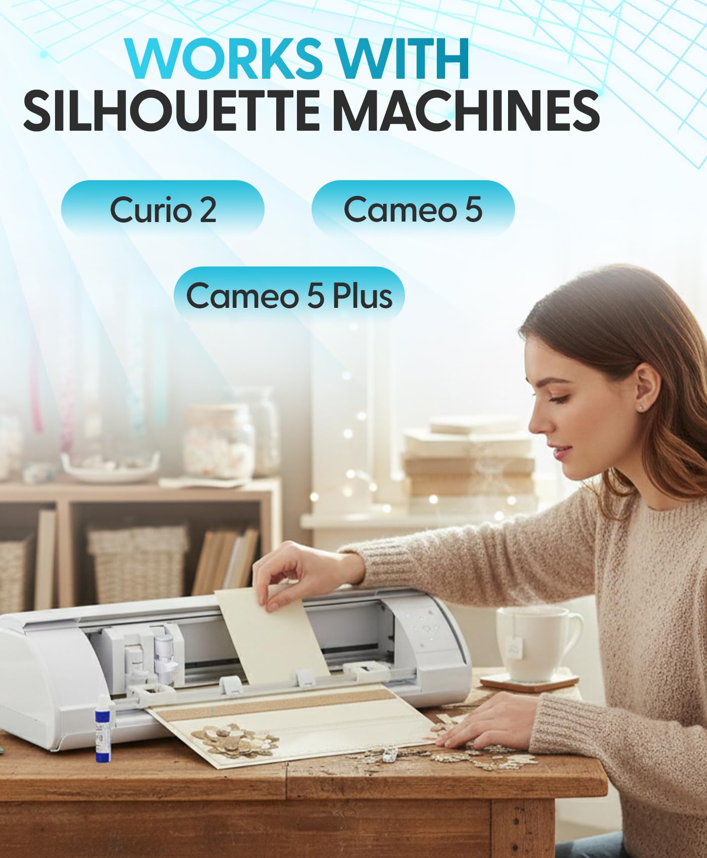 Kit di 2 strumenti di goffratura per Silhouette Cameo 5 e Silhouette Curio 2